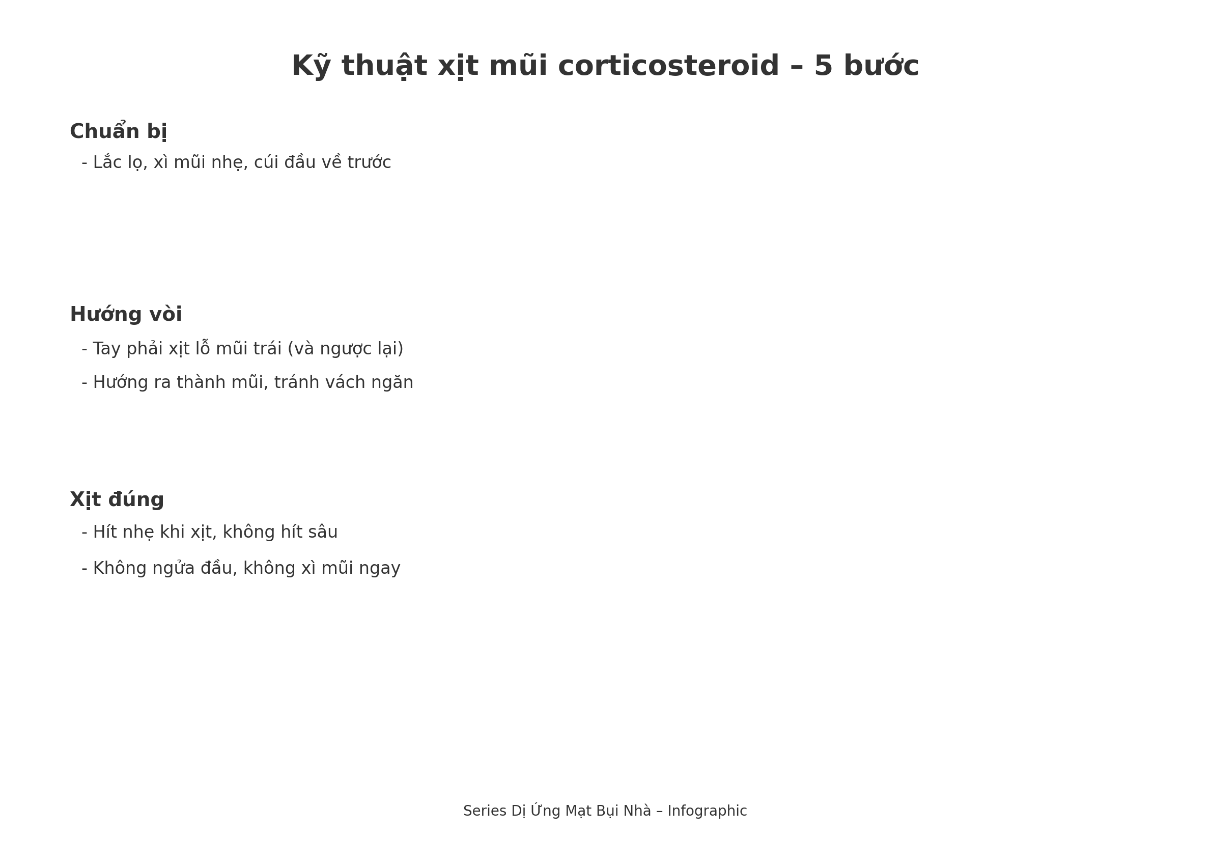 Kỹ thuật xịt mũi INCS đúng cách