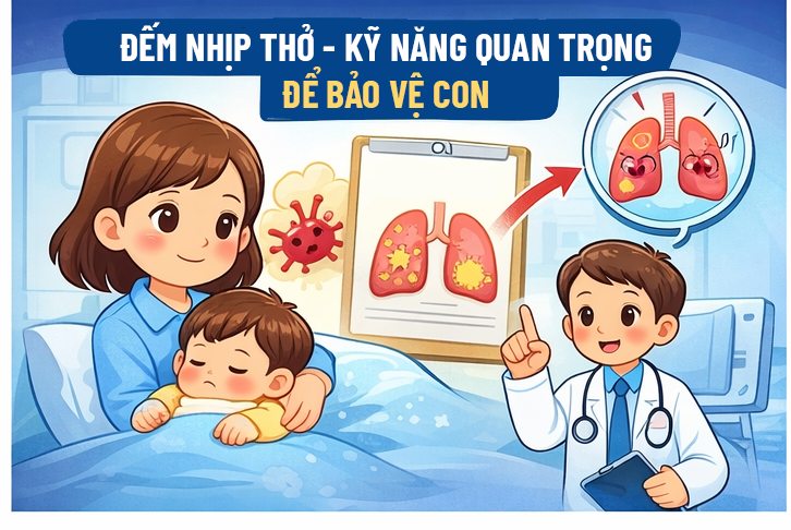 Khi phổi bị tấn công bởi vi khuẩn hoặc virus gây viêm, phản ứng bù trừ đầu tiên và rõ ràng nhất của cơ thể chính là tăng nhịp thở để cố gắng lấy đủ oxy