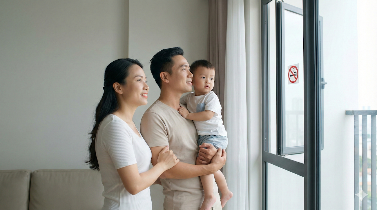 Đối với trẻ có tiền sử viêm tiểu phế quản, gia đình cần tuyệt đối nói không với thuốc lá (kể cả hút thuốc thụ động từ quần áo người lớn)