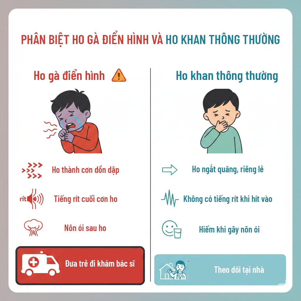 Phân biệt ho gà và ho khan về đêm