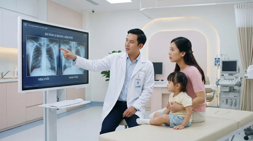 Phân Biệt Viêm Phổi Tái Phát Và Viêm Phổi Chưa Hồi Phục Ở Trẻ Em