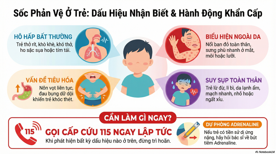 Sốc phản vệ ở trẻ dị ứng đạm sữa bò