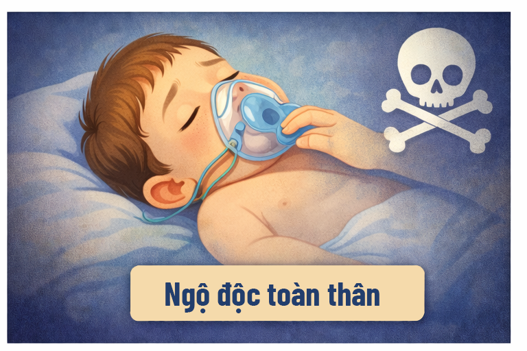 chỉ một vài giọt thuốc nhỏ mũi người lớn (Naphazolin 0.05% - 0.1%) có thể gây ngộ độc nặng cho trẻ sơ sinh