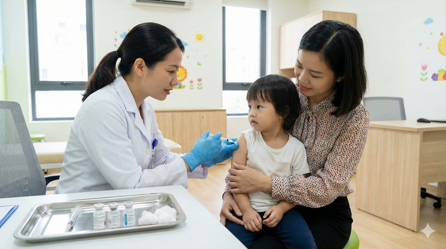 Tiêm chủng vắc-xin đầy đủ cho trẻ là biện pháp phòng ngừa hiệu quả