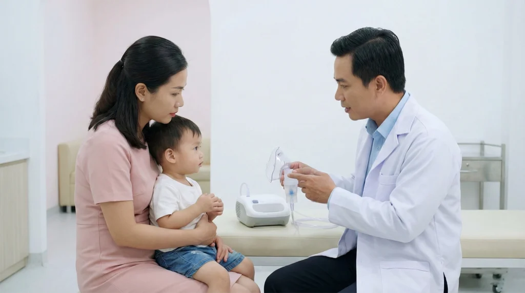 Trẻ Viêm Tiểu Phế Quản Khò Khè Tái Phát: Mối Liên Hệ Với Hen Suyễn & Cách Dự Phòng