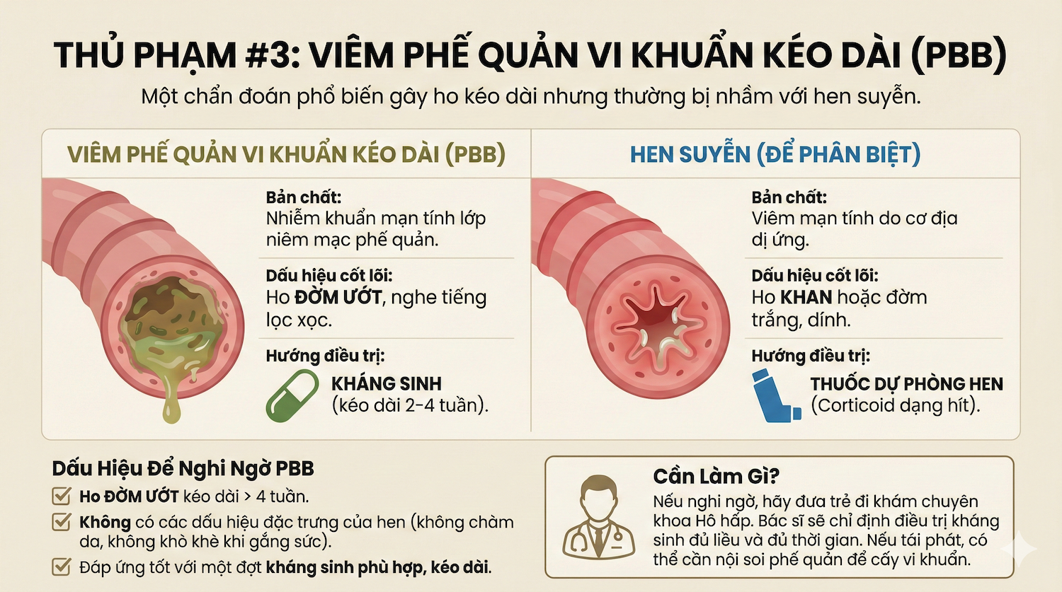 Viêm phế quản vi khuẩn kéo dài PBB