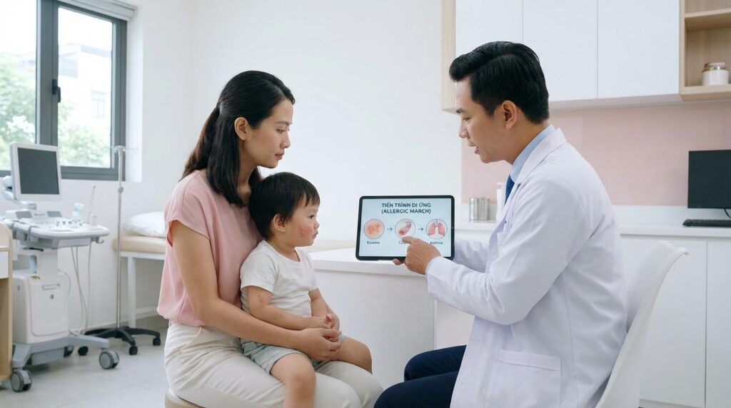 Tiến Trình Dị Ứng (Allergic March): Chiến Lược "Vàng" Ngăn Chàm Sữa Biến Thành Hen Suyễn