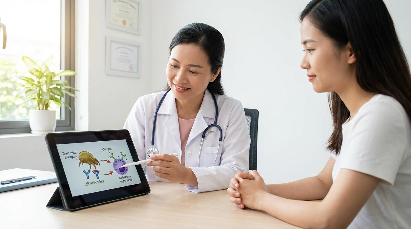 Cơ chế bệnh sinh (Pathophysiology) của phản ứng dị ứng mạt bụi nhà
