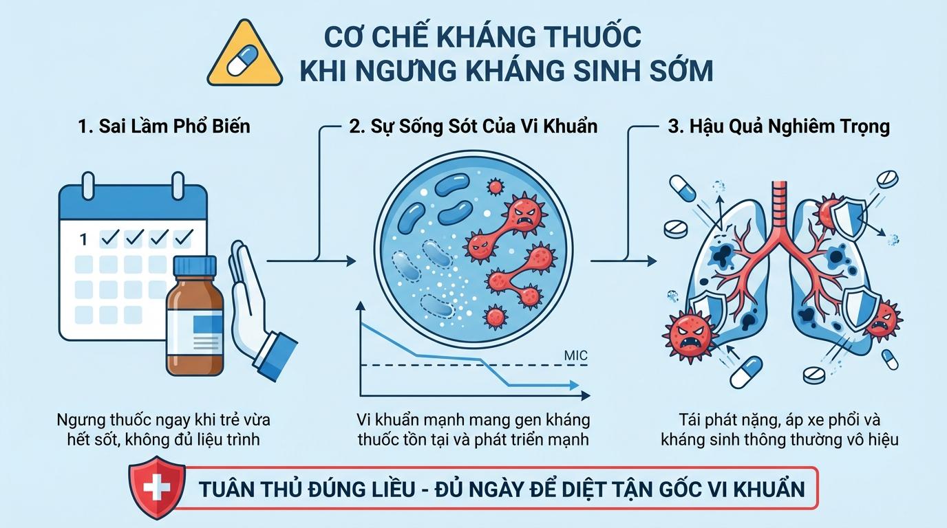 Tự Ý Ngưng Kháng Sinh: Cơ Chế Của Sự Kháng Thuốc
