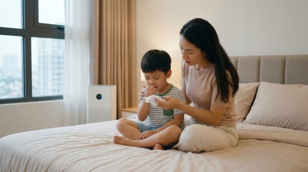 Dị Ứng Mạt Bụi Nhà Ở Trẻ: Không Chỉ Hắt Hơi, Coi Chừng Biến Chứng Hen Suyễn & Chàm