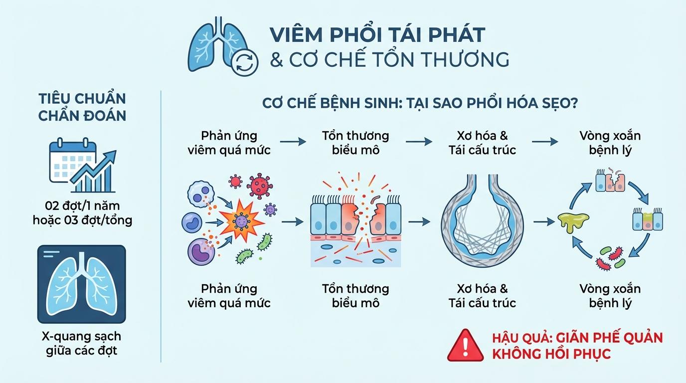 Định nghĩa và Cơ chế bệnh sinh của Viêm phổi tái phát