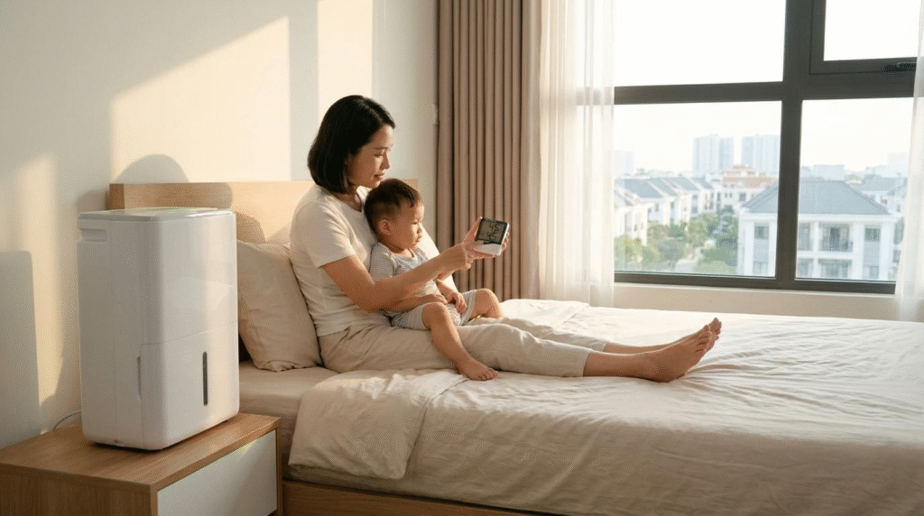 Độ Ẩm Dưới 50%: "Tử Huyệt" Của Mạt Bụi & Cách Duy Trì Trong Phòng Ngủ