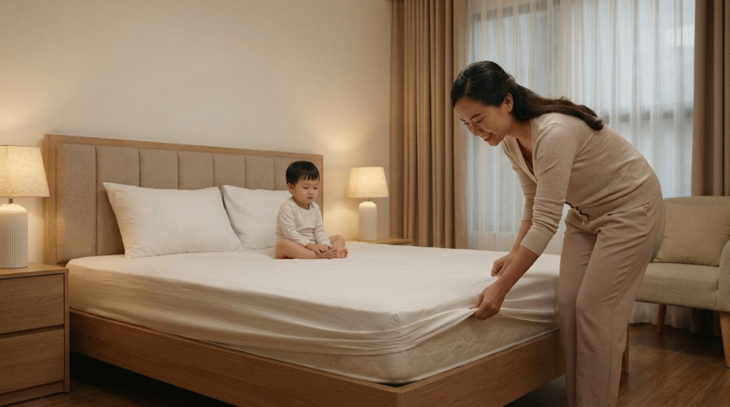 Ga Chống Mạt Bụi Nhà: "Lớp Áo Giáp" Bảo Vệ Giấc Ngủ Cho Trẻ Dị Ứng
