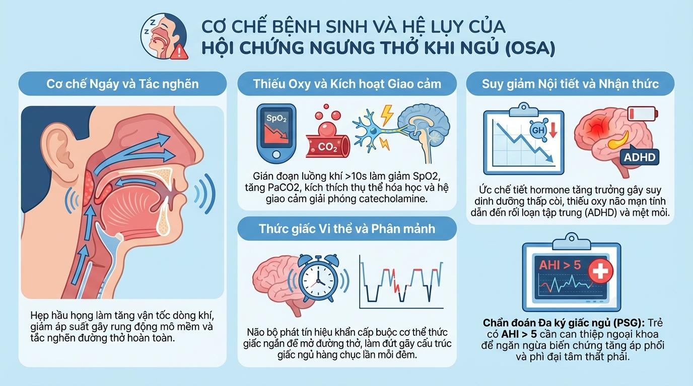 Sinh lý học hô hấp: Tiếng ngáy và Hội chứng ngưng thở khi ngủ tắc nghẽn (OSA)