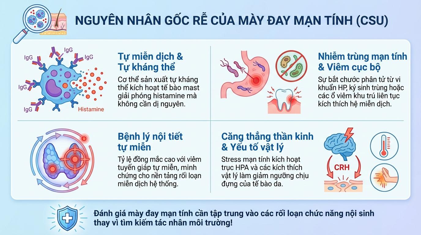 Phân Tích Chuyên Sâu Các Nguyên Nhân Gốc Rễ Của Mày Đay Mạn Tính