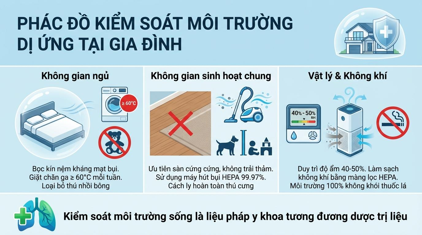 Phác Đồ Kiểm Soát Môi Trường Toàn Diện: Yêu Cầu Thực Hành Lâm Sàng Tại Gia Đình