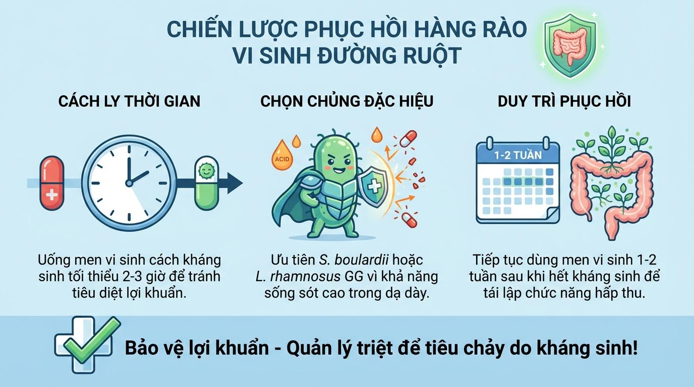 Chiến lược phục hồi hàng rào vi sinh đường ruột