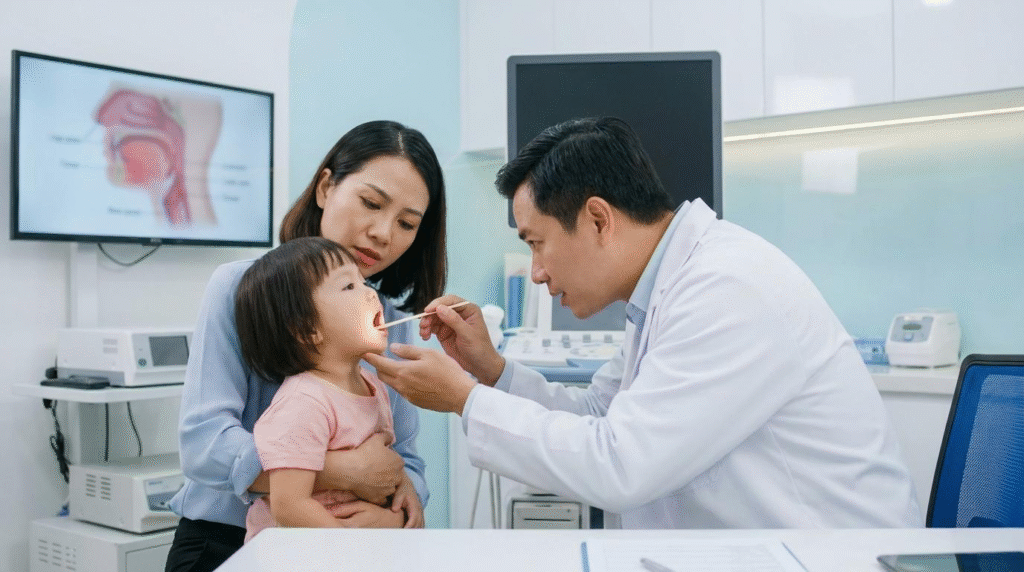 Áp Xe Thành Sau Họng Ở Trẻ Nhỏ: Dấu Hiệu & Cách Xử Trí Biến Chứng Nguy Hiểm